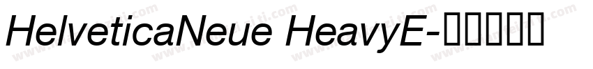 HelveticaNeue HeavyE字体转换